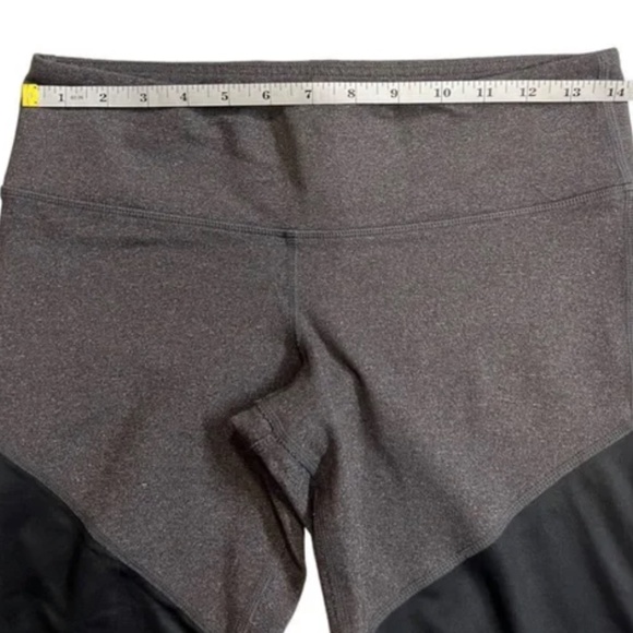 Alo Yoga Sheila Color Block Leggings Gray Black Coral Mesh Medium - Picture 15 of 15